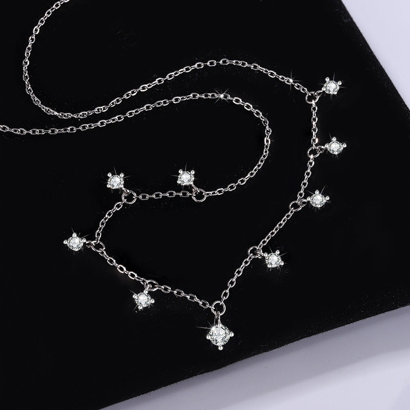 Moissanite Clavicle Chain Jewelry