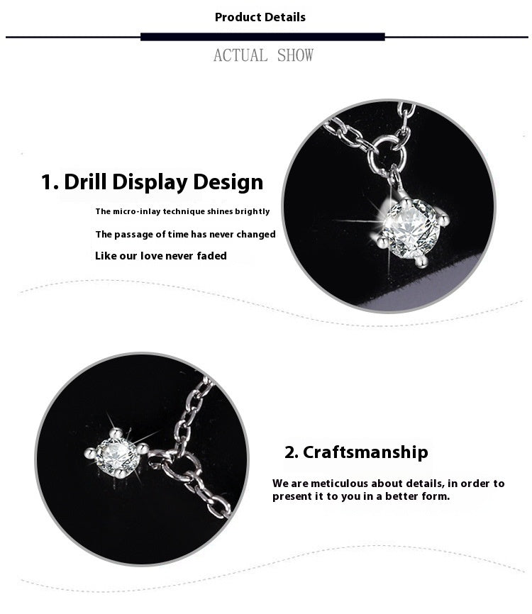 Moissanite Clavicle Chain Jewelry