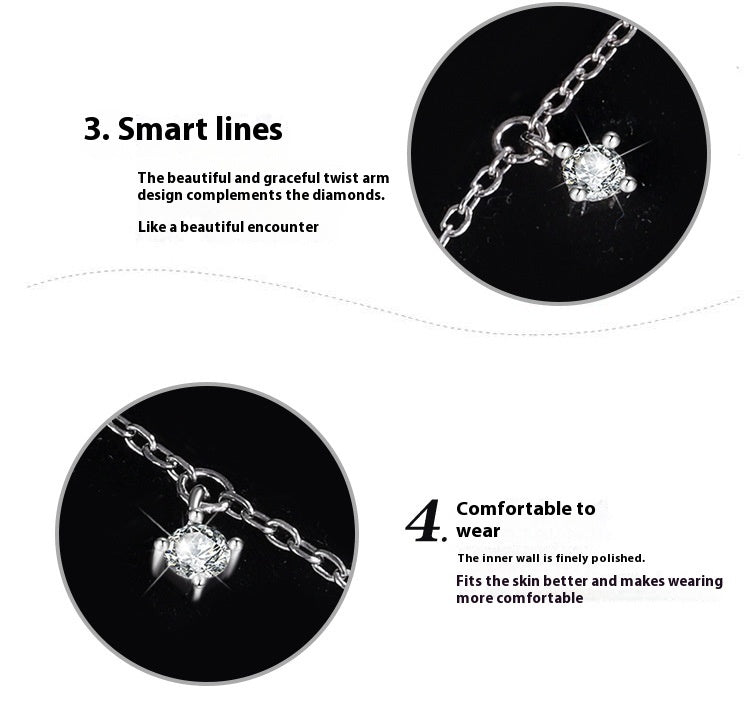 Moissanite Clavicle Chain Jewelry