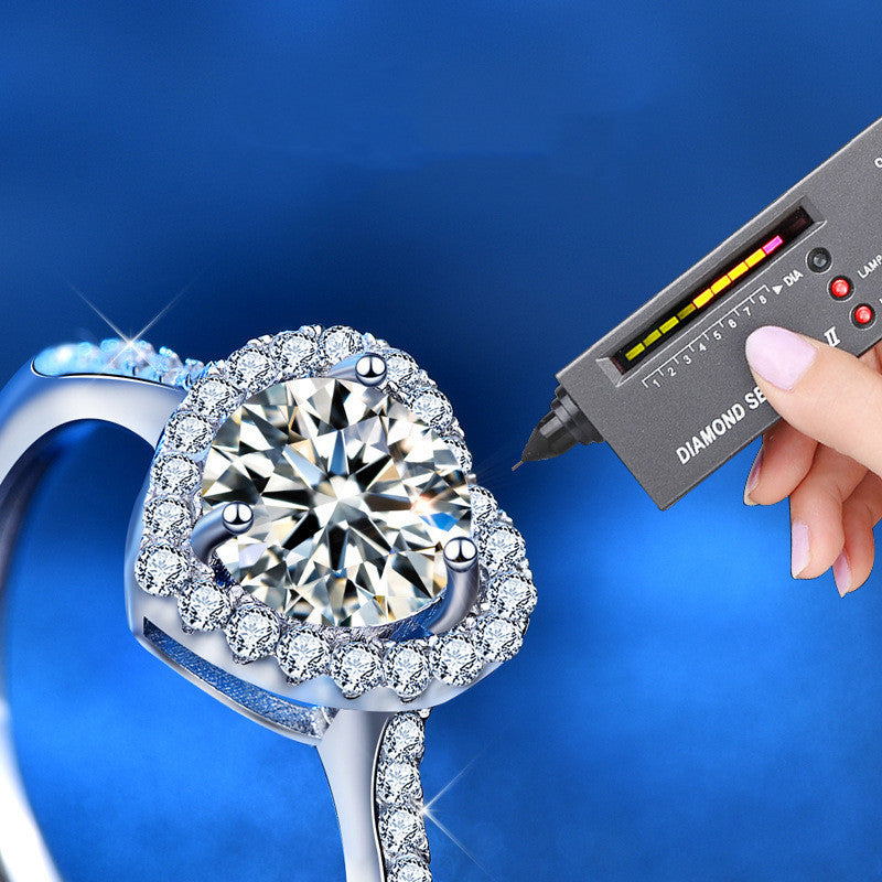 Moissanite Live Heart Diamond Ring