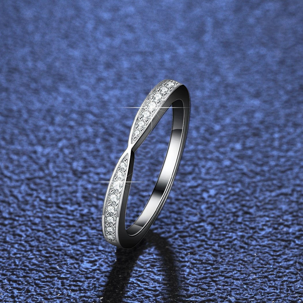 Silver Ring Moissanite Moissanite Cross Lady