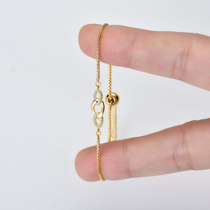 Adjustable Moissanite Bracelet Fashion Design