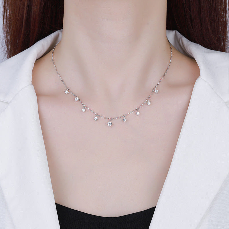 Moissanite Clavicle Chain Jewelry