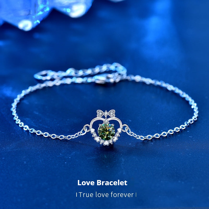 Colorful Moissanite Bracelet Love Bracelet